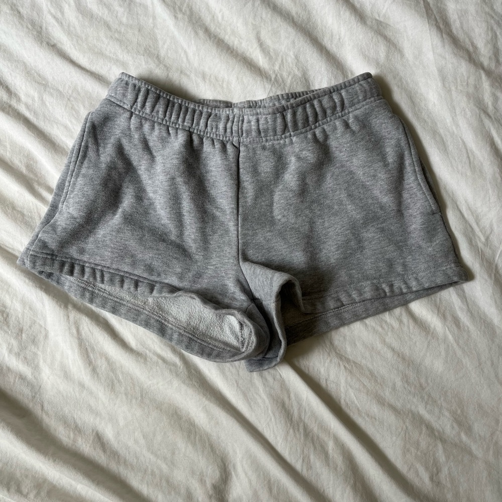 TNA Aritzia Gray Athletic Shorts with Elastic Waistband